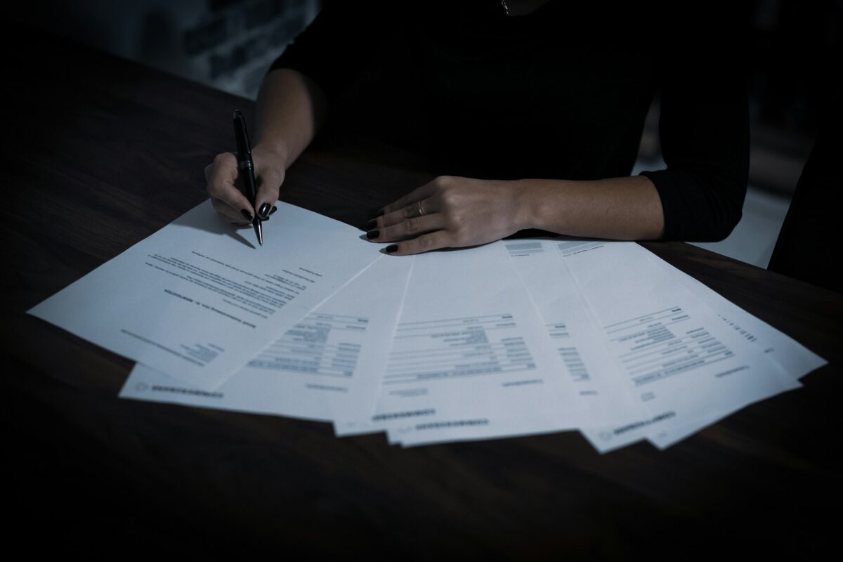 A person signing tax documents